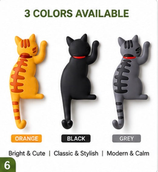3 Cute Cat Tail Magnetic Hook