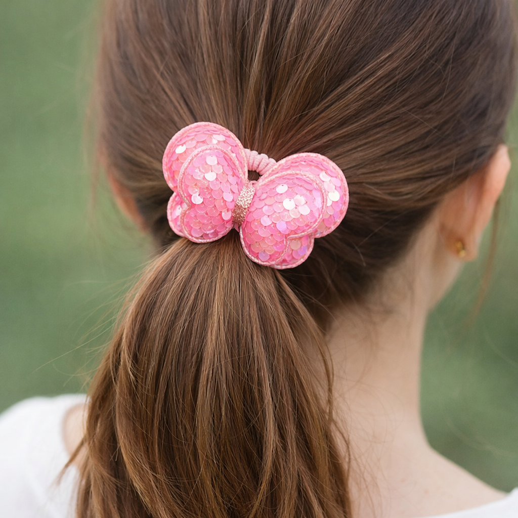 Sequin Butterfly Hair Ties