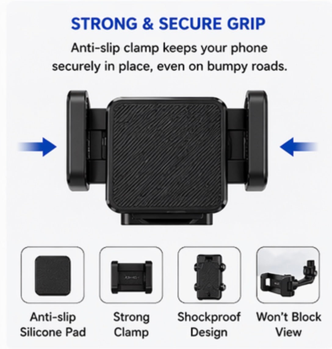 Rear View Mirror Phone Holder