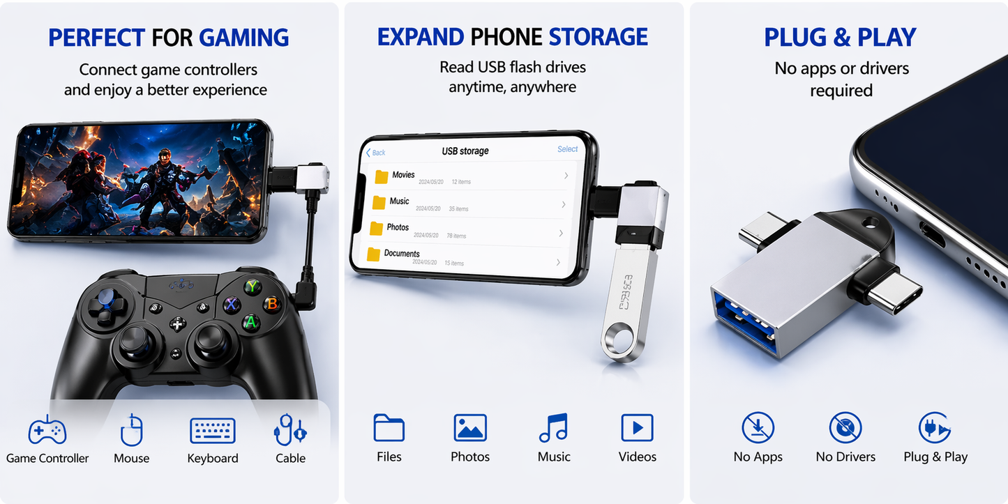 2-in-1 USB OTG Adapter