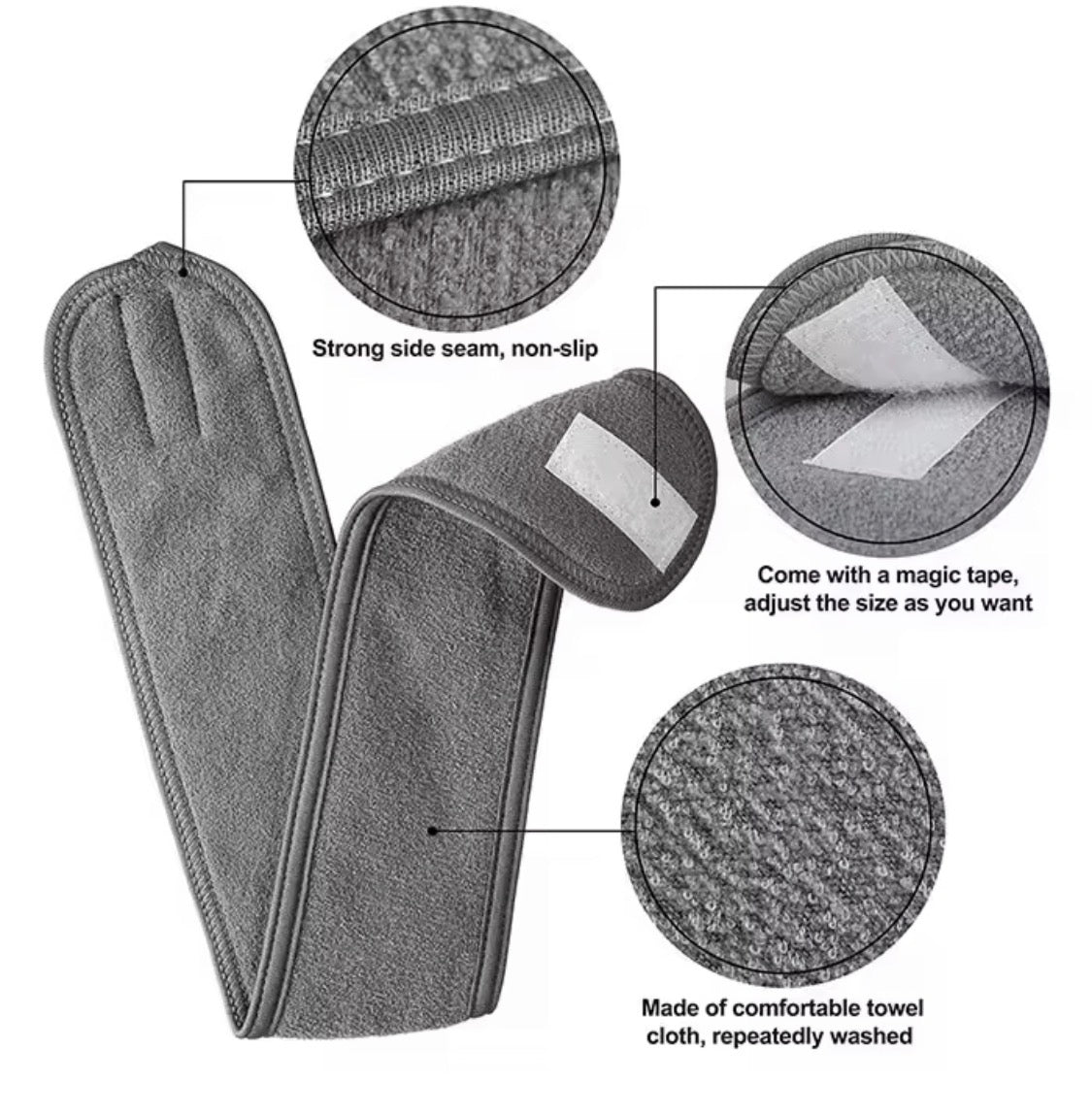 Comfortable Spa Head Band Soft Pink & Gray Options for Everyday Use Yoga Face Washing or Make Up Ideal for Daily Activities