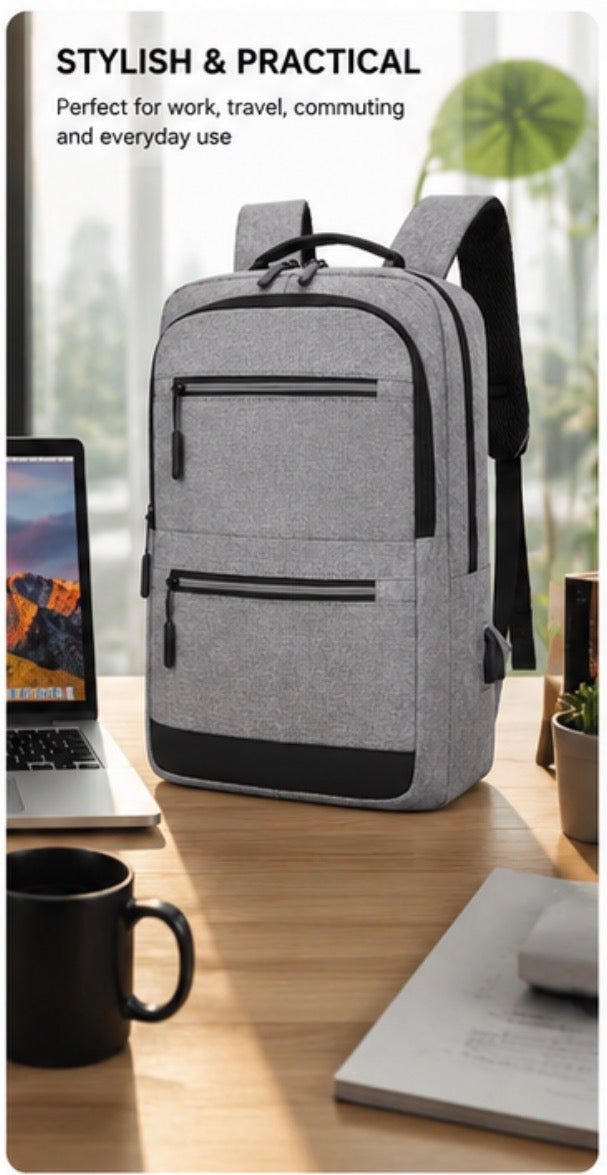 Laptop Backpack for Men & Women, Water Resistant Travel Backpack Fits 15.6 Inch Laptop, Business College Casual Daypack