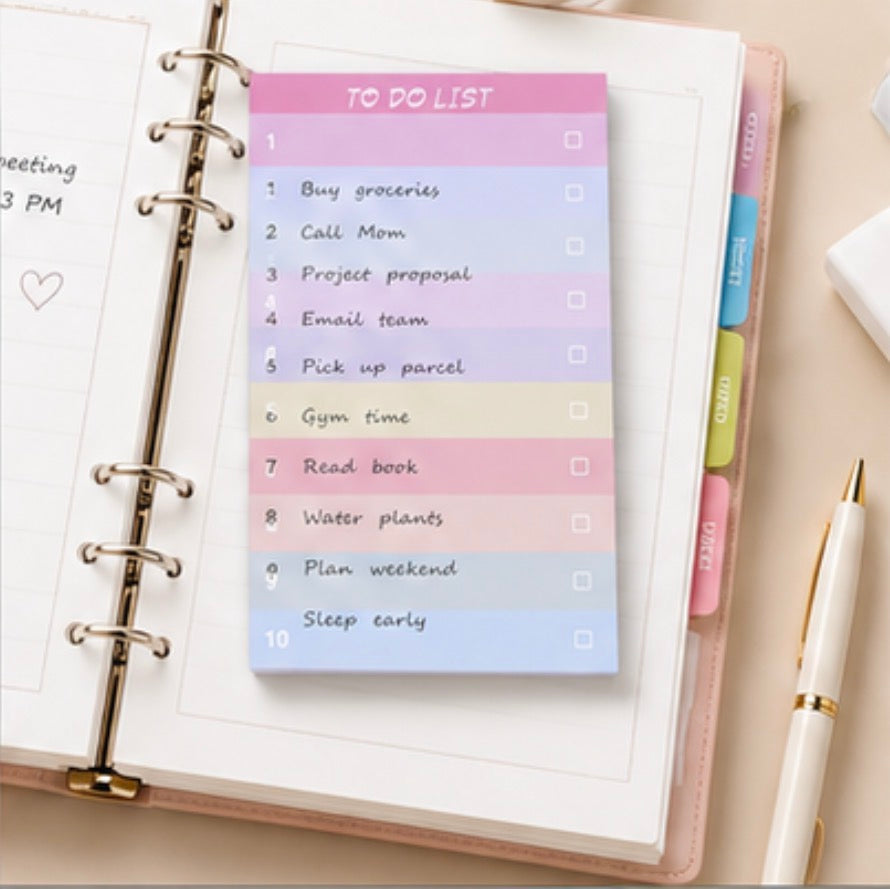 Colorful Gradient To-Do List Notepads 3 in a pack