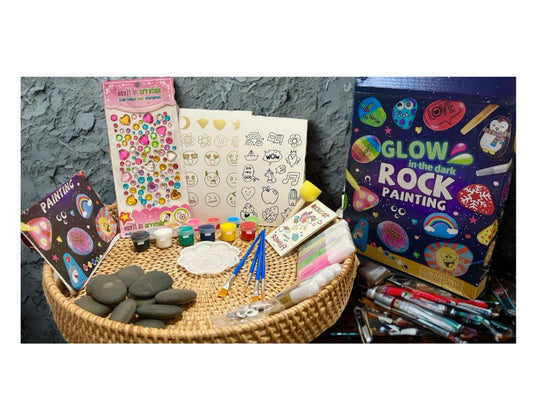 Glow in the Dark Rock Painting Kit - Unique Decorative Wall Art for Mysterious Ambiance