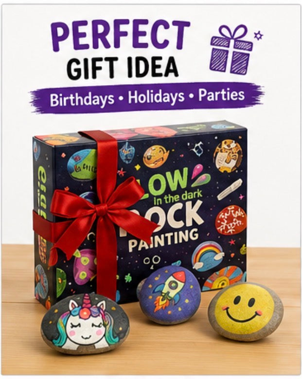 Glow in the Dark Rock Painting Kit for Kids & Adults