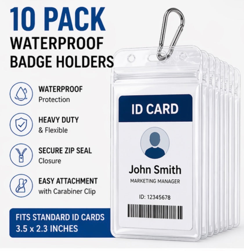 10 Vertical Badge Holders