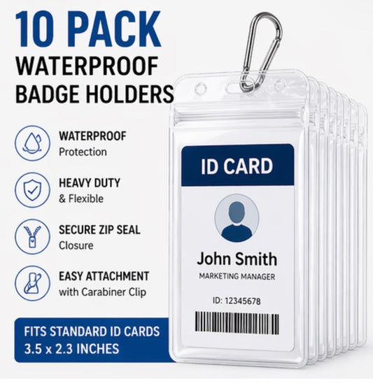 10 Vertical Badge Holders