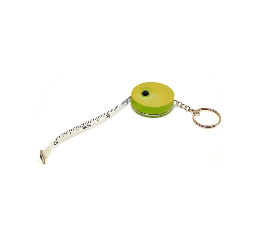 2 pack Retractable Measuring Tape with Keyring, 60 Inches, Neon green and White Double-Sided Portable Soft Tape Measure