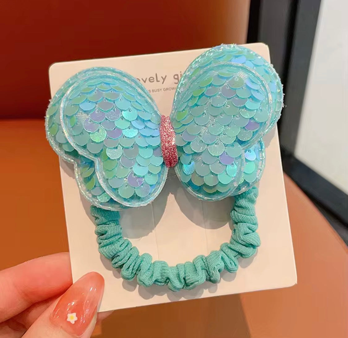 Sequin Butterfly Hair Ties