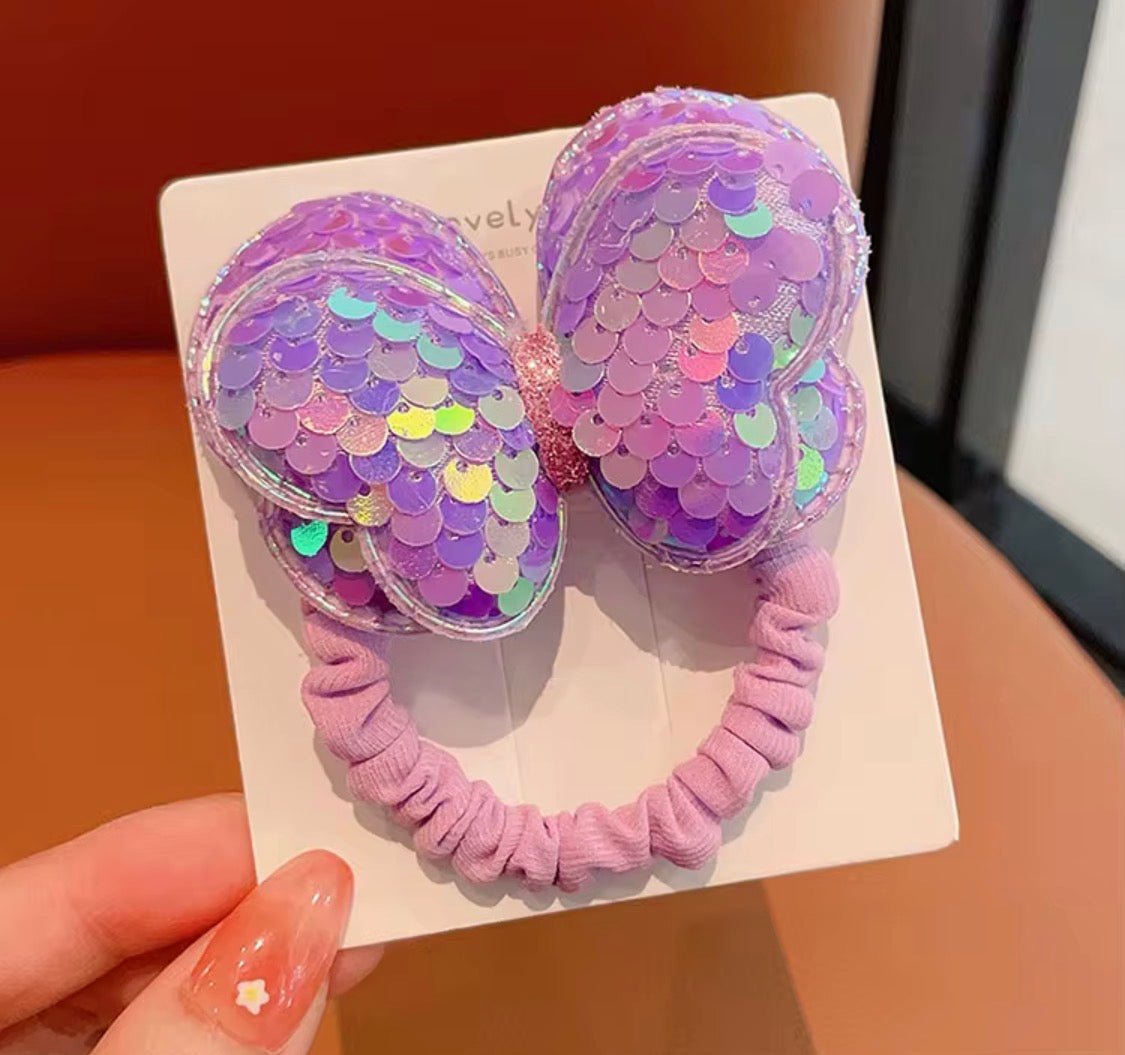 Sequin Butterfly Hair Ties