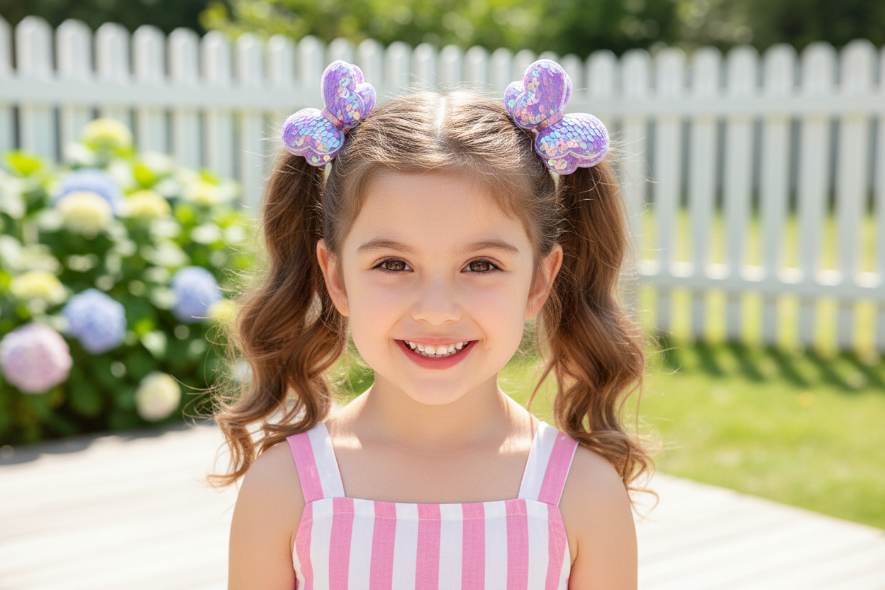 Sequin Butterfly Hair Ties