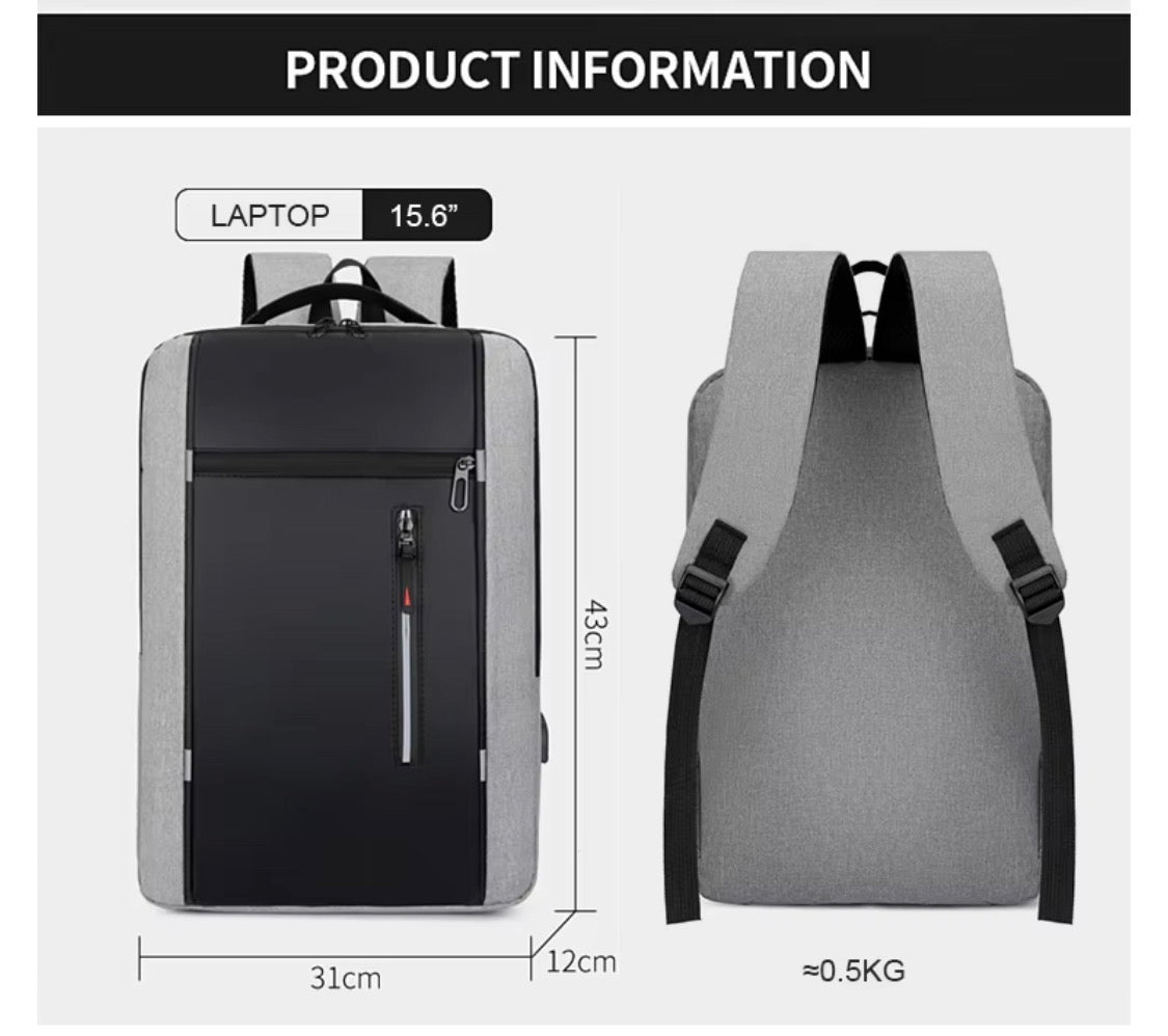 Laptop backpack with USB charging port