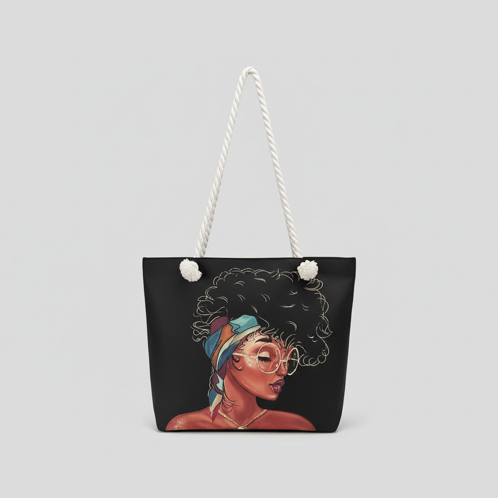 Colorful Patterned Y2K Tote Bag