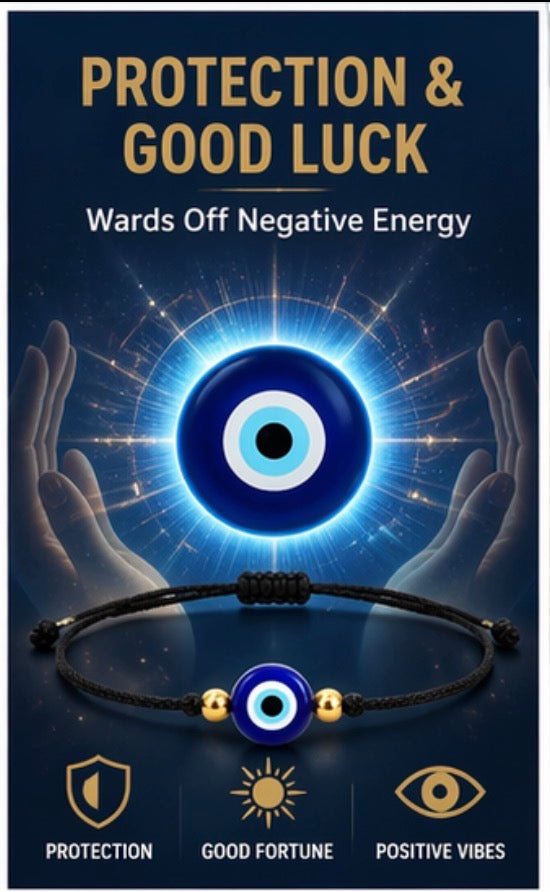 Evil Eye Bracelet Set for Women & Men (8 Pack)