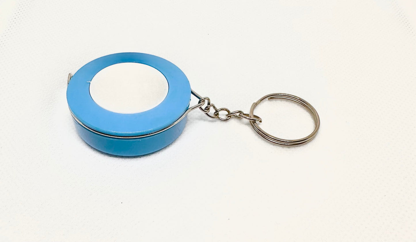 Retractable Measuring Tape with Keyring, 60 Inches, Blue and White Double-Sided Portable Soft Tape Measure