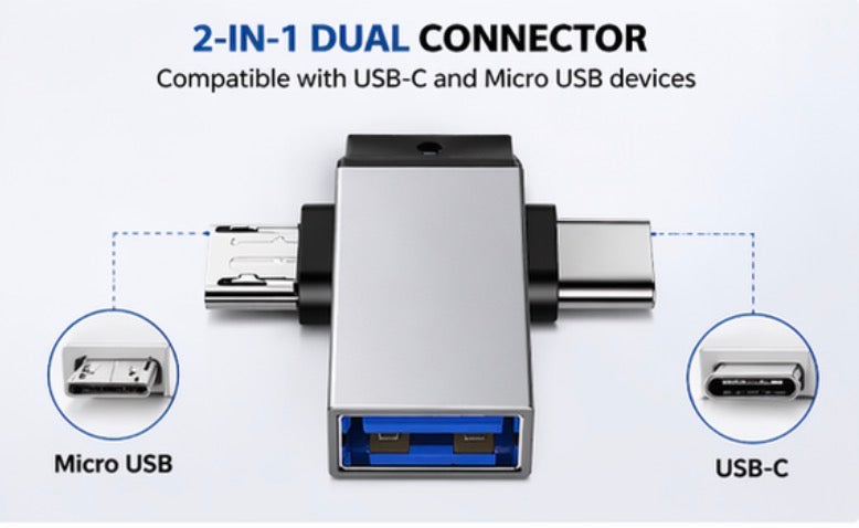 2-in-1 USB OTG Adapter