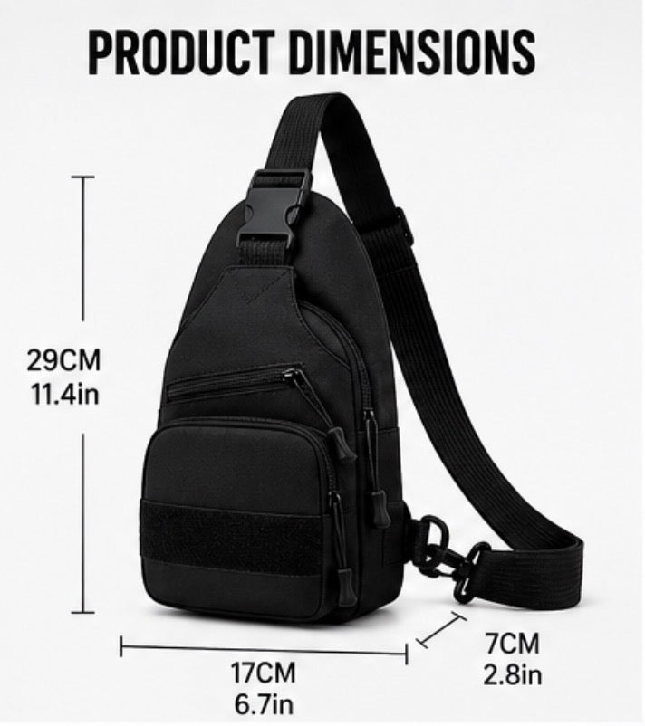 Men’s Sling Bag with USB Charging Port, Lightweight Crossbody Chest Bag, Water-Resistant Outdoor Daypack for Travel, Hiking, Work & Everyday Carry