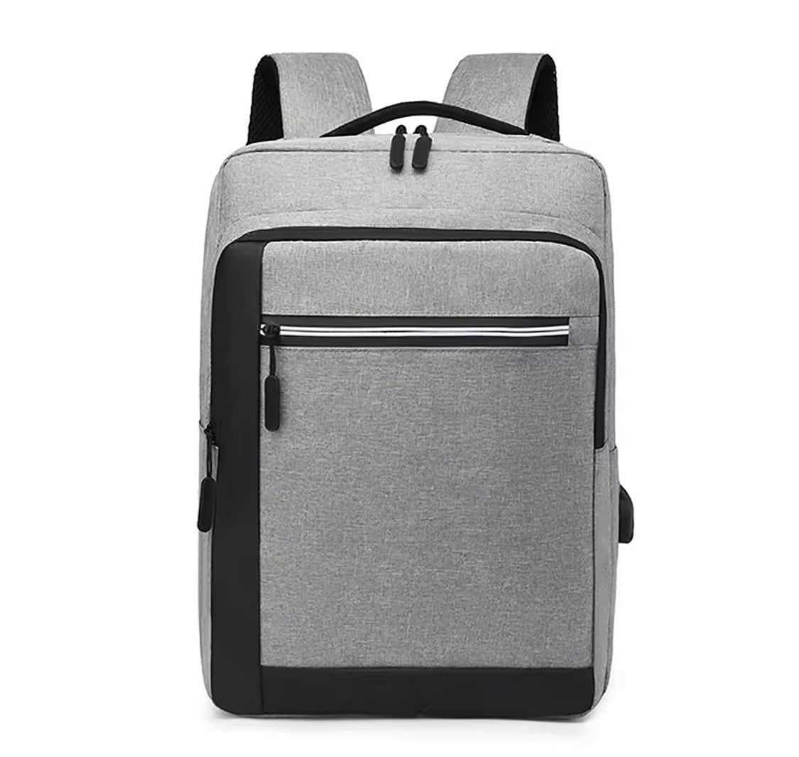 Minimalist Laptop Backpack with USB Port – Slim Travel Bag with Multiple Pockets, Fits Laptops up to 15.6”, Water-Resistant