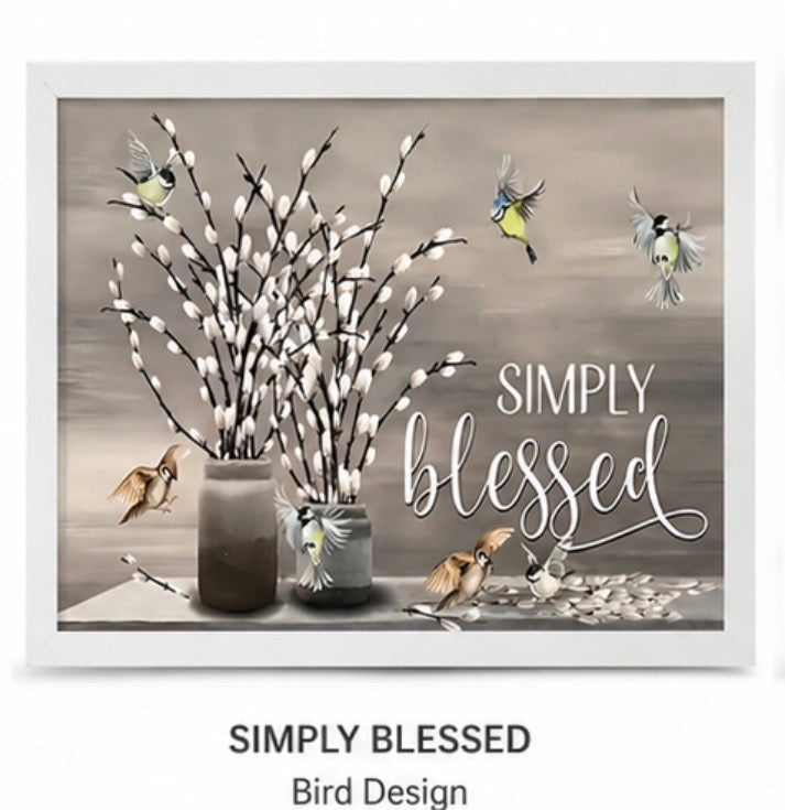 Framed Inspirational Wall Art 12x16 – Rustic Farmhouse Floral Quote Decor (4 Designs Available)