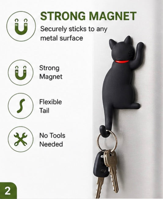 3 Cute Cat Tail Magnetic Hook
