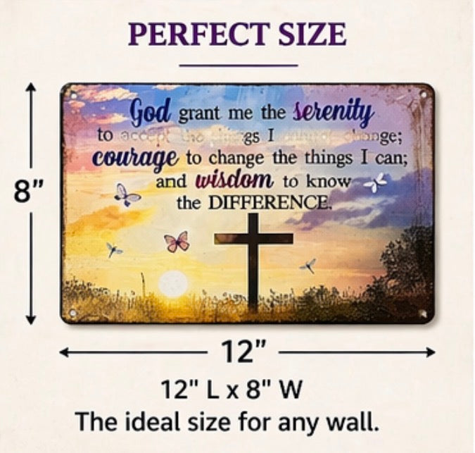 Serenity Prayer Metal Wall Sign
