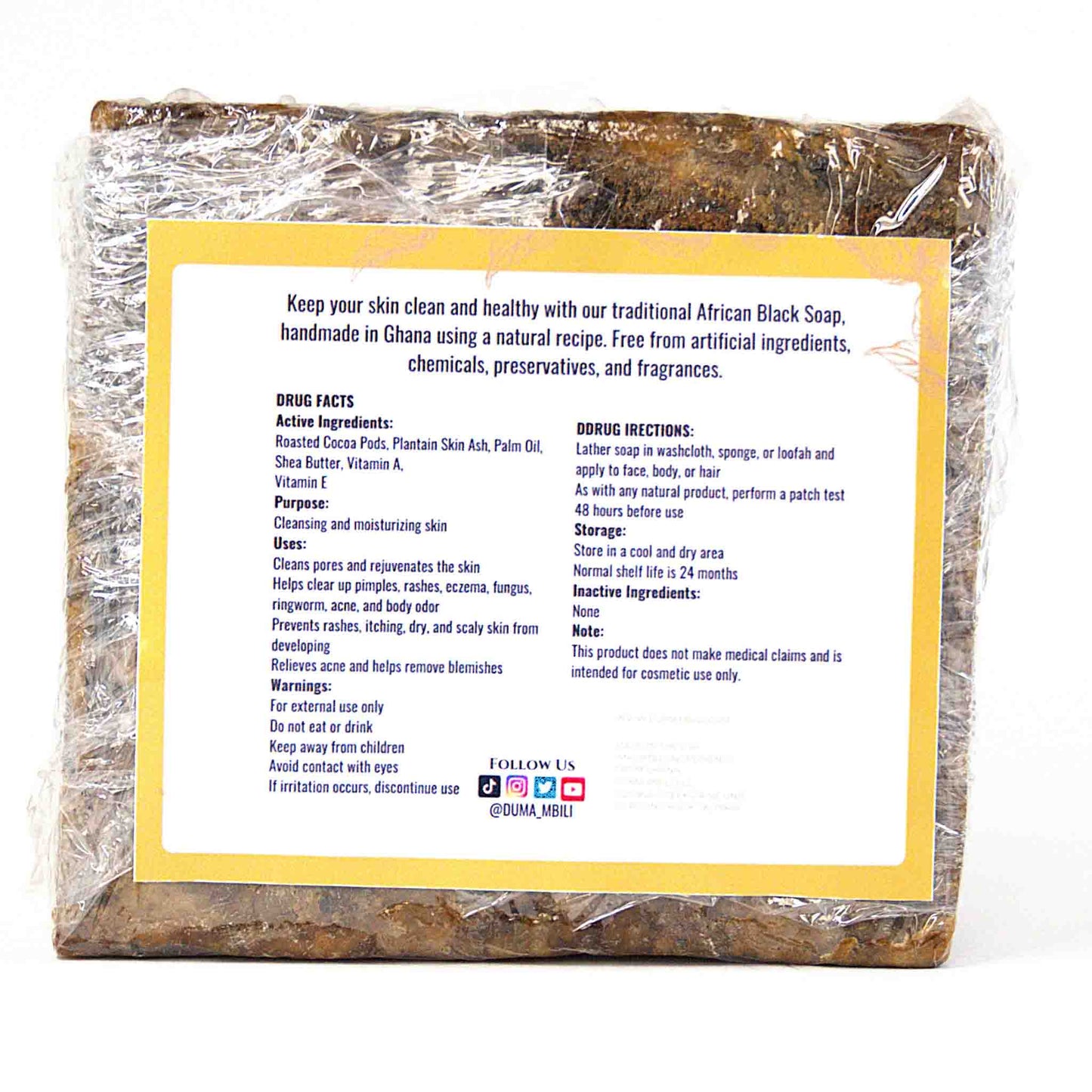 Acne Clearing African Black Soap (Fades Dark Spots Fast)