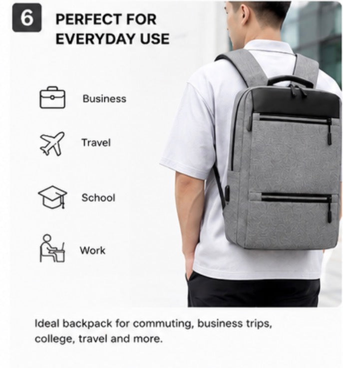 Slim Laptop Backpack | USB Charging Travel Backpack