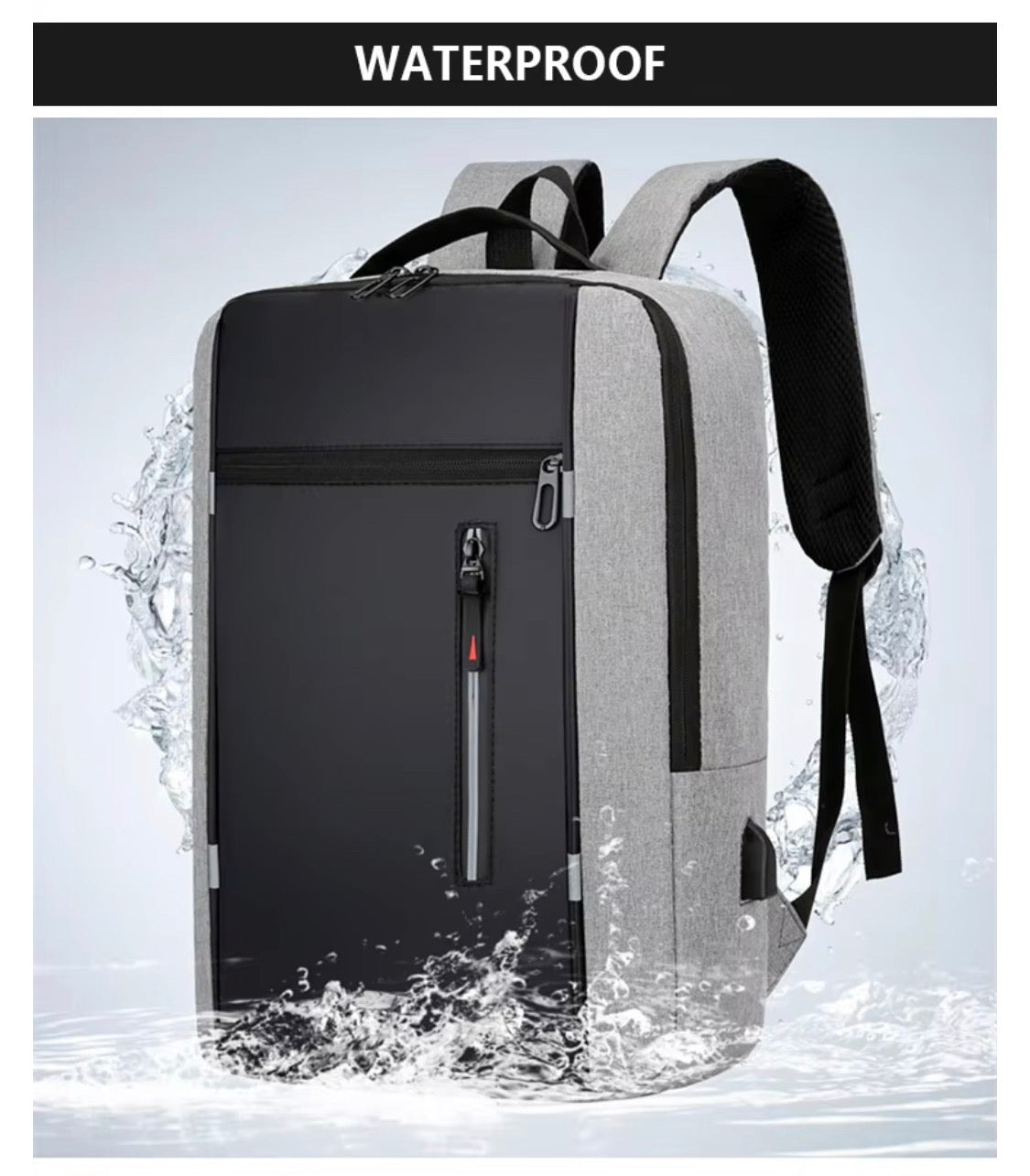 Laptop backpack with USB charging port