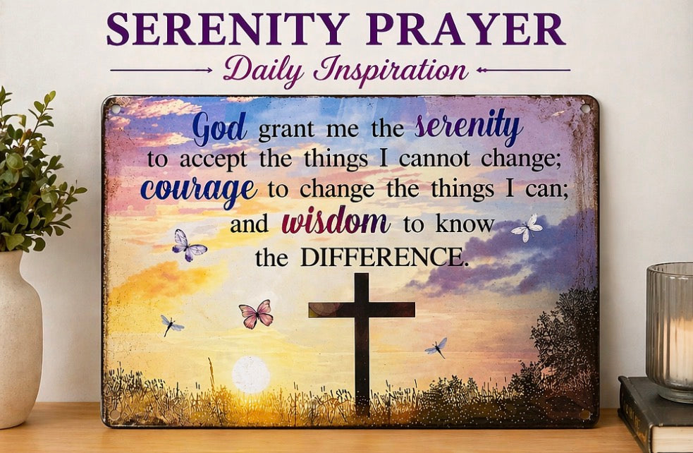 Serenity Prayer Metal Wall Sign