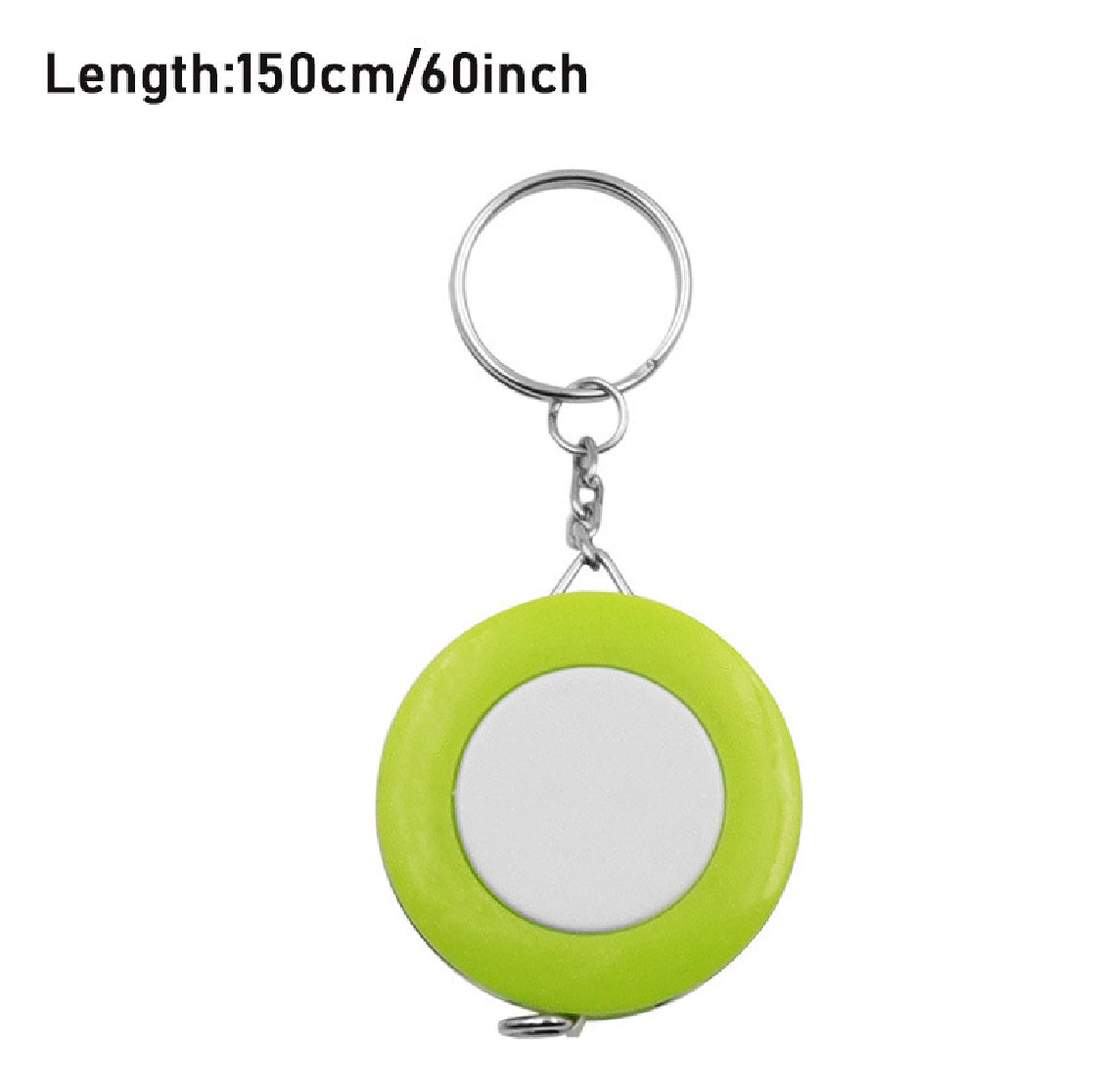 2 pack Retractable Measuring Tape with Keyring, 60 Inches, Neon green and White Double-Sided Portable Soft Tape Measure