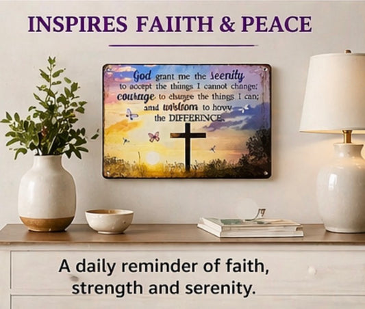 Serenity Prayer Metal Wall Sign