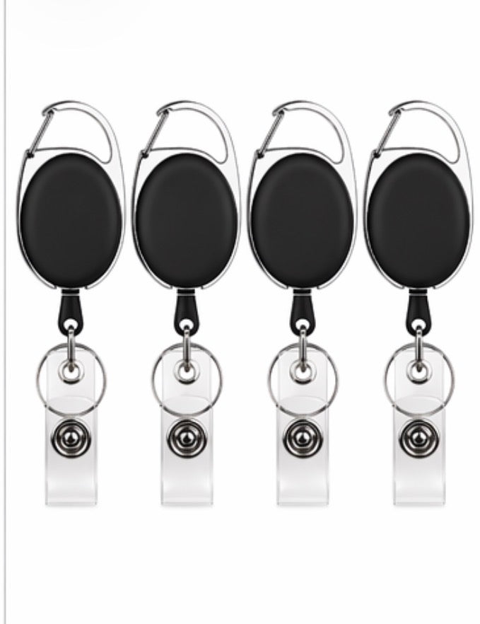 Retractable Badge Holder with Carabiner Clip