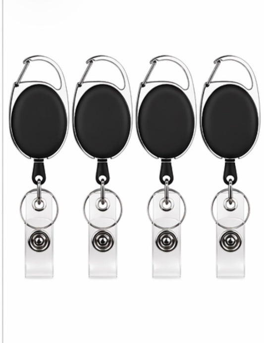 Retractable Badge Holder with Carabiner Clip