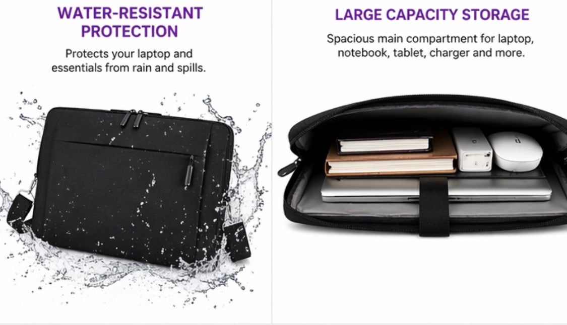 Slim Waterproof Laptop Shoulder Bag