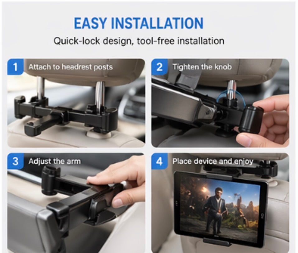 Backseat Car Tablet Holder Mount