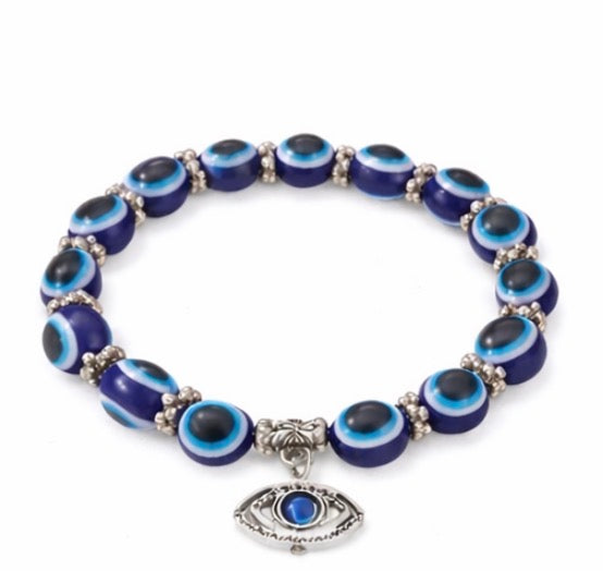 Protective Evil Eye Bracelet Adjustable Beaded Charm Bracelet (4 Styles)