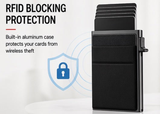 RFID blocking popup wallet