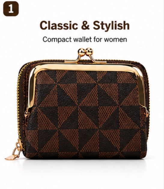 Women’s Small Wallet with Zipper & Coin Purse
