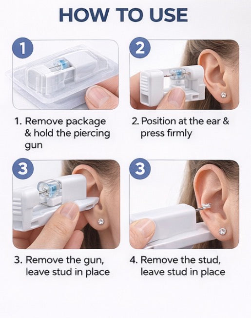 Disposable Ear Piercing Kit with Sterile Stud