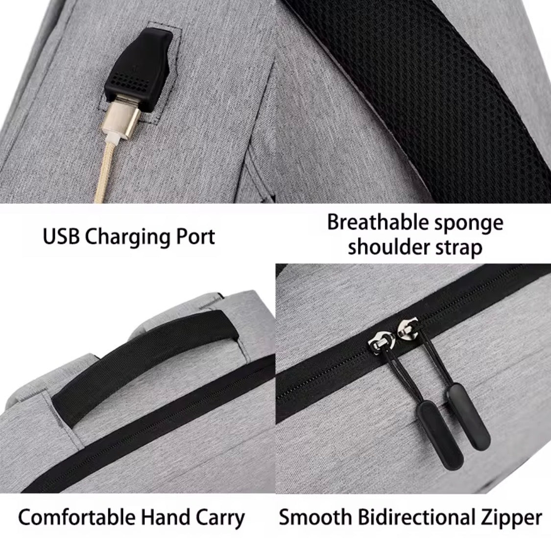 Waterproof Laptop Backpack with USB Charging Port