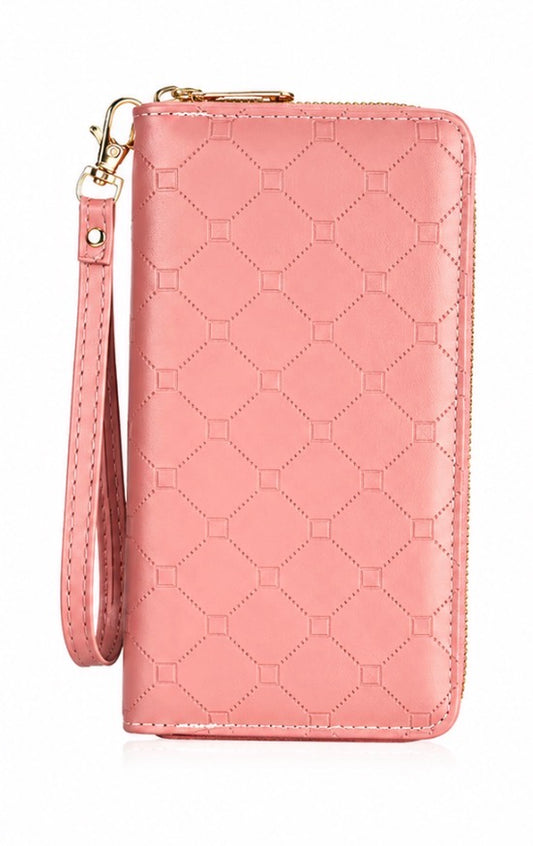 Women’s Large Capacity Zip Around Wallet Wristlet