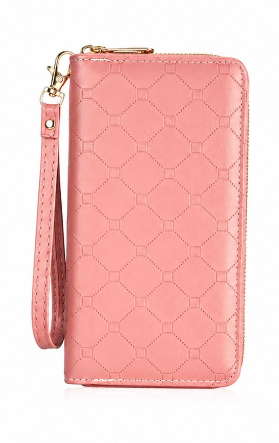 Women’s Large Capacity Zip Around Wallet Wristlet