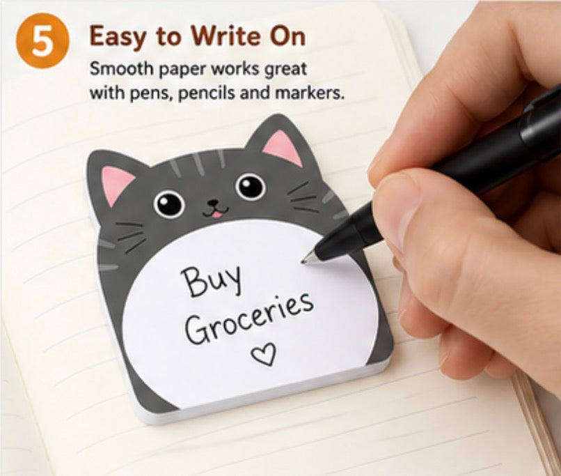Cute Cat Sticky Notes Set