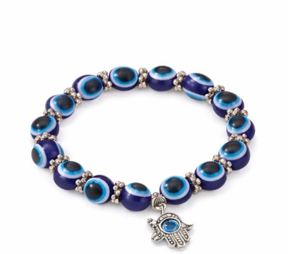 Protective Evil Eye Bracelet Adjustable Beaded Charm Bracelet (4 Styles)