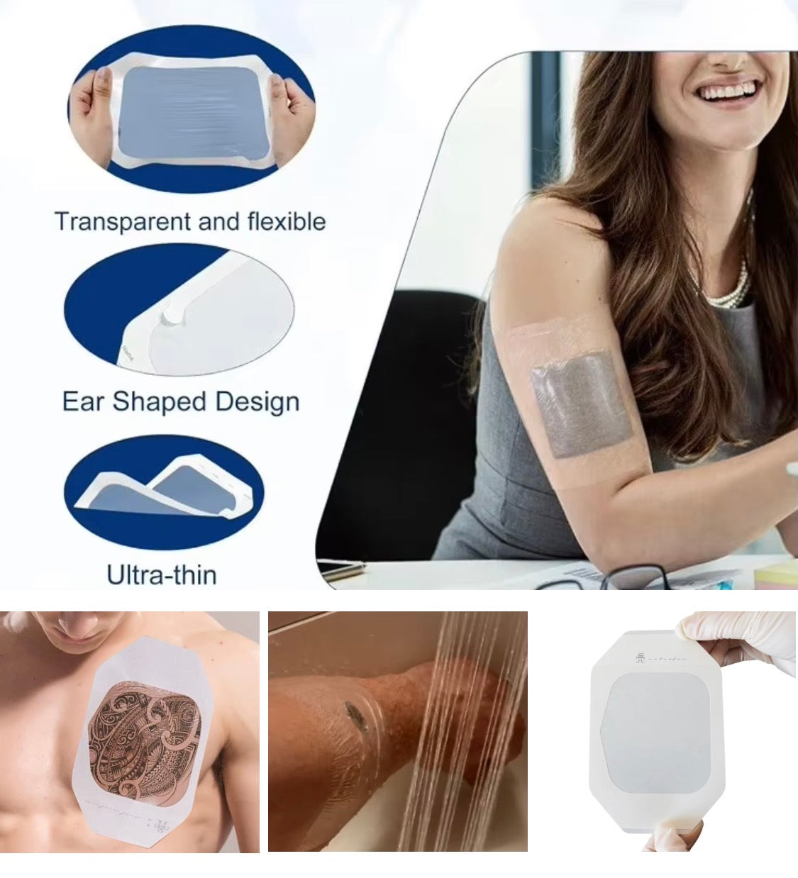 50 pack Proleix Transparent Waterproof Dressing 10x12cm Wound Care Tattoo Care