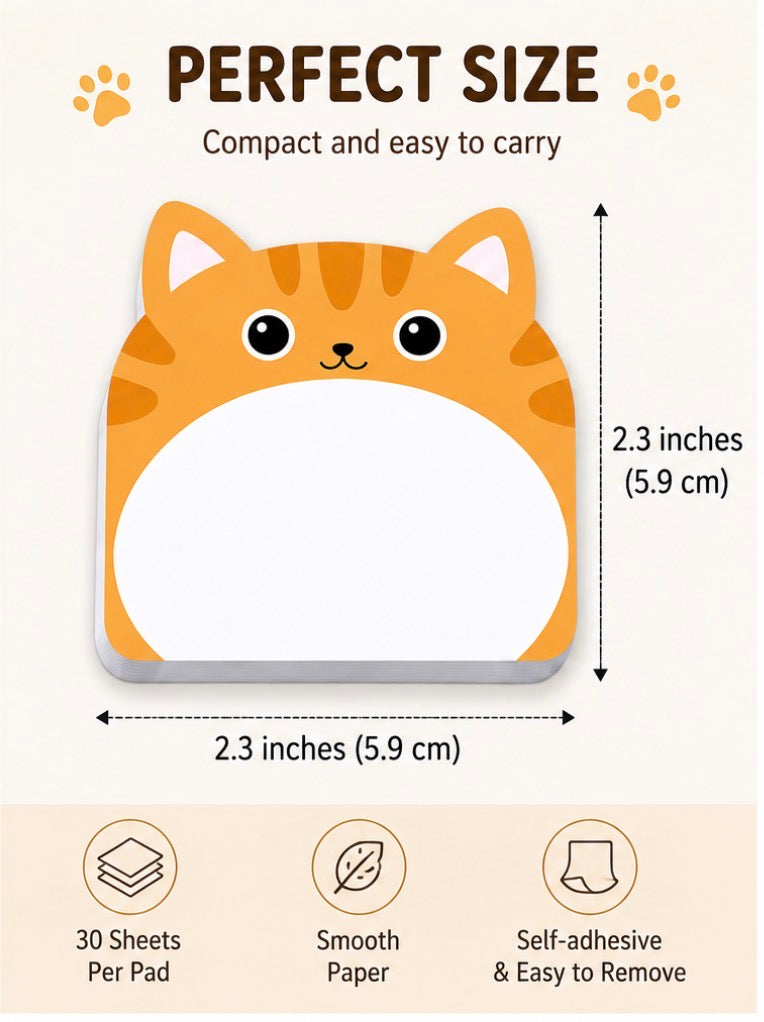 Cute Cat Sticky Notes Set