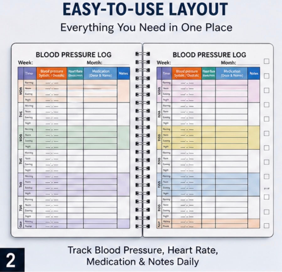 Blood Pressure Log Book