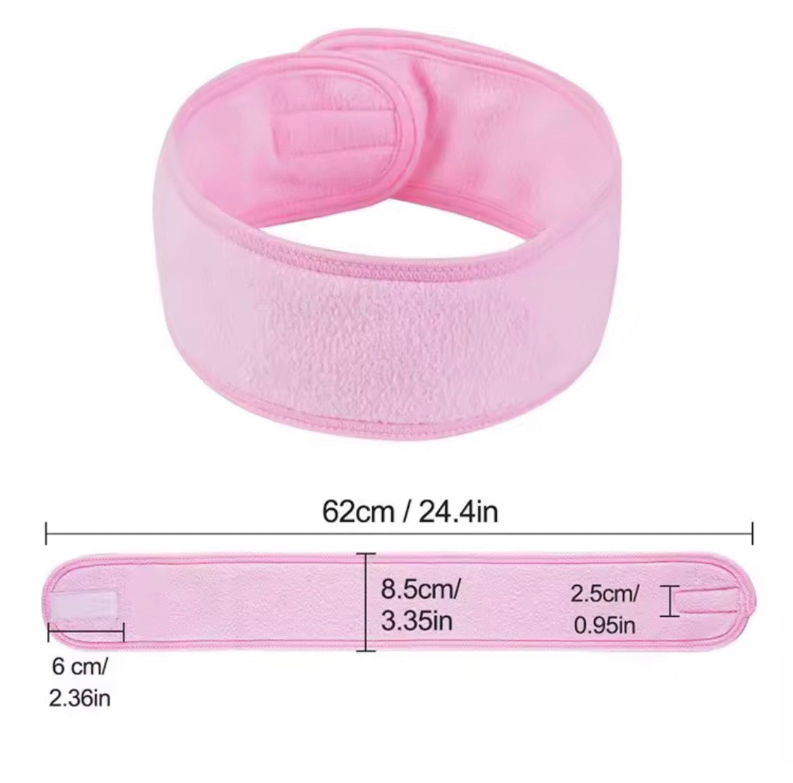 Comfortable Spa Head Band Soft Pink & Gray Options for Everyday Use Yoga Face Washing or Make Up Ideal for Daily Activities