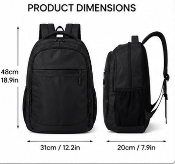Lightweight Everyday Backpack with Multiple Compartments for School, Travel & Work