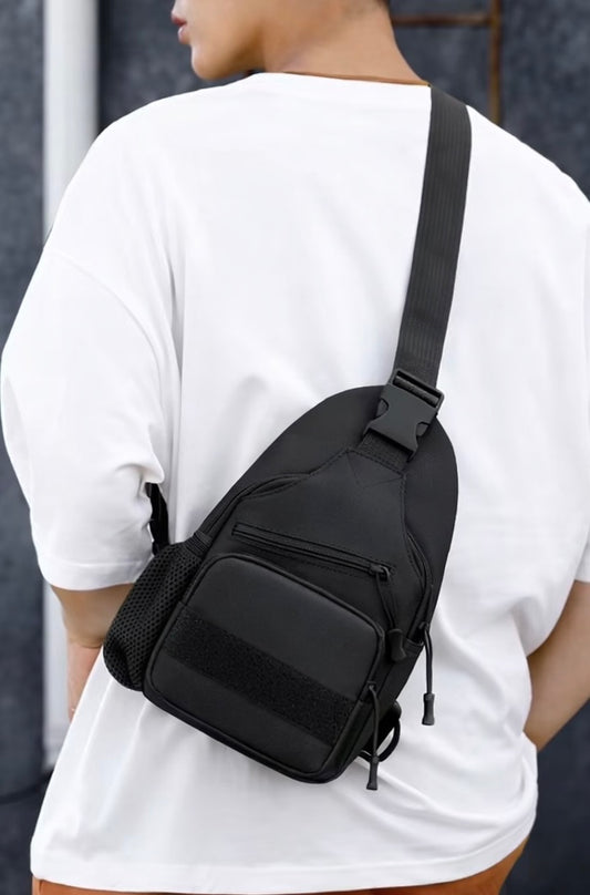 Men's Outdoor Body Bag with USB Port